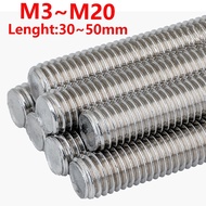 (JING MING)แท่งเกลียวสเตนเลสแบบเต็มรูปแบบแท่งเกลียว304 M12 M14 M16 M18ความยาว30 500มม.