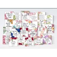43 pc, different foral designs Bible verses cards Bible verse cards