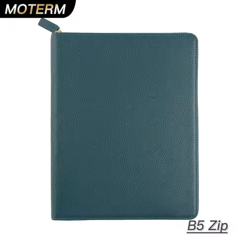 Moterm B5 Size Zipper Planner Cover with Big Pocket for Stalogy B5 Notebook Leather Organizer for 11