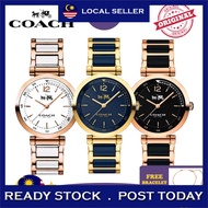 [100% Original & Free Bracelet] Coach Women's 1941 Sport Ceramic Women Ladies Watch Jam Tangan Wanit