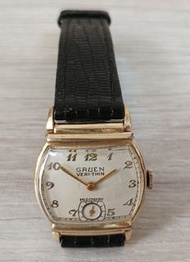 GRUEN古舊裝上鏈金手錶