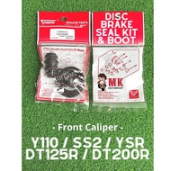 (Tushima) FRONT Disc Brake Seal Kit & Boot Caliper Rubber Yamaha Y110 / SS2 / YSR 50 80 / DT125R 34X