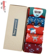 【nono】Autumn Winter New Year Santa-Claus Christmas Snow Elk Gift Socks Long Sock Cotton Socks Men Women Size