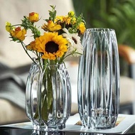 Chinese Style Simple Geometric Glass Flower Vase Transparent Large Living Room Decorations Bougainvi