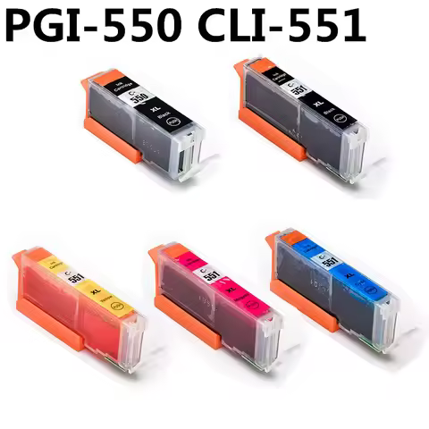 PGI 550 CLI551 Full Ink Cartridge for Canon PIXMA IP7250 MG5450 MX925 MG5550 MG6450 MG5650 MG6650 IX