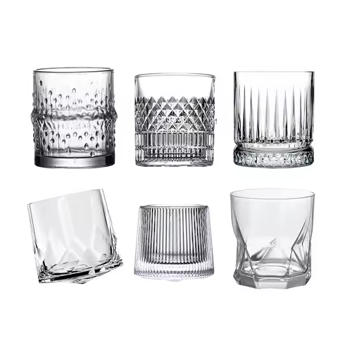 Whiskey Glass, Old Fashioned Rocks Glasses Tumblers, Glassware for Cocktail Scotch, Bourbon, Gin, Vo