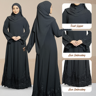 yeleedon Premium Italian Chiffon Embroidery Abaya jubah wanita muslimah Moden Fesyen Terkini Turkey 