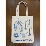 [New] URBAN REVIVO Tote Bag With landmark Print From Various Countries
