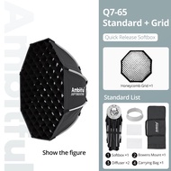 Ambitful Q7 Series Quick Release Fold Softbox Octagonal Square Bowens Mount Softbox 55cm 65cm 90cm 6