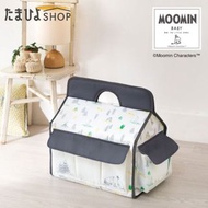 日本 Moomin 小肥肥一族 米白色帆布 小屋型 尿片 嬰兒用品 收納箱