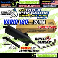 ESPADA Back Pressure VARIO160 VARIO 160 Racing Exhaust Pipe 28MM Cutting Standard Ekzos Muffler Seny