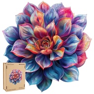 Reouinty Wooden Puzzle for Adults, Gem Flower Wooden Jigsaw Puzzles(16.5 * 16.7in-500pcs), Beautiful