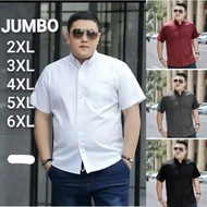 KEMEJA (Bundling 2PCs) Men's Plain Short Sleeve Shirts for Adults, Standard to jumbo Oversize | Big 