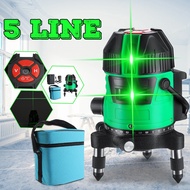 100-240V Powerful Green Light 5 Lines Laser Level Automatic Self Leveling 360 Vertical Horizontal Ti