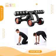STO Abdominal Exercise ABS 4 Wheel Roller Fitness ABS Roller 4 Wheel Equipment Strengthen Gym Fitnes
