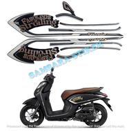 STICKER STRIPING MOTOR HONDA GENIO 110 2023 FABULOUS FULL HITAM STANDAR FULL SET