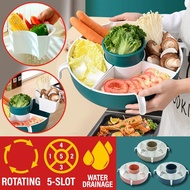 Chiaw77 5 SLOT Hotpot Steambot Rotating Assortment Storage Draining Basket