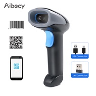 Aibecy มือถือเครื่องสแกนบาร์โค้ด1D/2D/QR Code สแกนเนอร์ไร้สาย2.4G &amp; USB แบบมีสาย Bar เครื่องอ่านโค้ดเข้ากันได้กับ Windows Mac Linux สำหรับซูเปอร์มาร์เก็ตค้าปลีก Library ตัวอ่านบาร์โค้ด