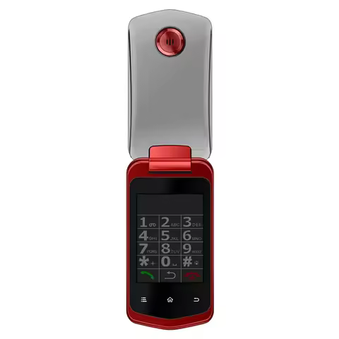 Newman V998 Flip Smartphone 3GB RAM 32GB ROM 3.5" Quad Core Android 7.0 8.0MP 2000mAh Transparent cl