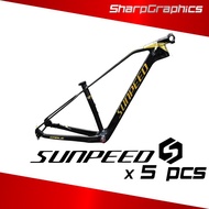 STICKER DECAL ONLY SUNPEED BIKE FRAME BRAND