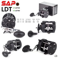 รอกตกปลา SAP LDT รอกเบทกลม เบรกหนัก สีดำดุ