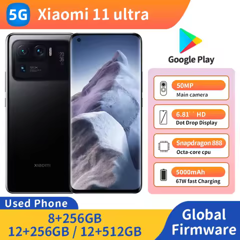 Xiaomi 11 ultra 5G RAM 12GB ROM 512GB 6.81inch 3200x1440px 5000mAh 67W used phone
