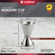 SUBRON Jigger Measure Cup Gelas Ukur Stainless Steel Takar 15/30ml 20/30ml 30/40ml Sirup Wine