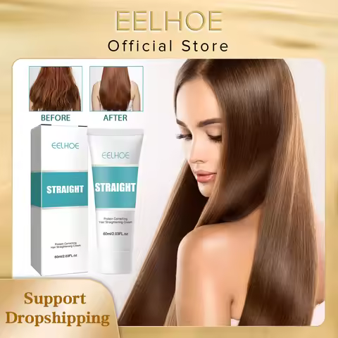 EELHOE Keratin Hair Straightening Cream Professional Damaged Treatment Faster Smoothing Curly Hair C