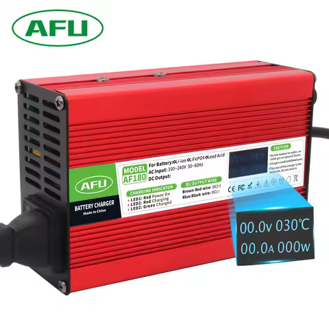 16.8V 10A Lithium Battery Charger Usd For 4S 14.8V Li-ion Lipo Battery With Case OLED Display