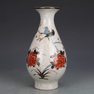 Jingdezhen old factory goods depict gold flowers and birds, jade pots, spring vases, antiq景德镇老厂货描金花鸟