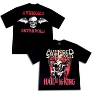 T-Shirt Avenged Sevenfold A7X Hell In King - Cotton vintage Kaos Unisex - A7X Hell King Black