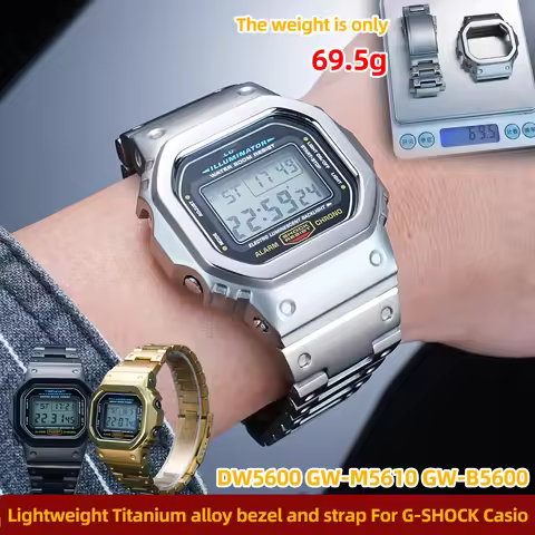 DW5600 GW-M5610 GW-B5600 Lightweight Titanium alloy bezel strap For G-SHOCK Casio 5600 5610 Metal ca