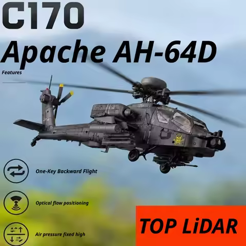 RC ERA 1/48 C170 RC Helicopter Apache AH-64D Military Model 6CH Brushless TOF Laser Optical Flow Pos