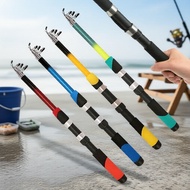 1.70m Fiberglass Spinning Rods, 4-Piece Telescopic Fishing Rod Set for Anglers