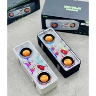 Dual Speaker Transparent Mecha Wireless Bluetooth Speaker Cyberpunk Style Colorful Lights Small Stee