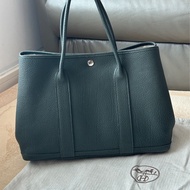 Hermes Garden Party bag 36 Vert fonce Negonda leather