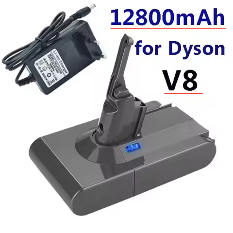 100% Original Dyson V8 12800mAh 21.6V Battery for Dyson V8 Absolute/Fluffy/Animal Li-Ion Vacuum Clea