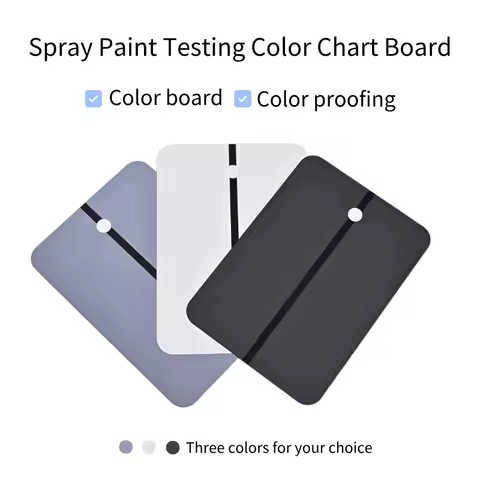 50pcs of Thin Iron Plate Spray Painting Test Spray Painting Test Color Chart with Holder Color Card