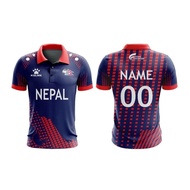 2023-204 A Grade Nepal Cricket Team Half polo T-Shirt For Men women-free custom your name number AG8