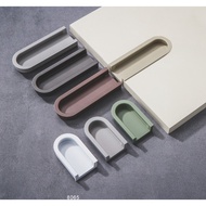 [One Pair 2 Pieces] U-Shaped Wardrobe Cabinet Door Built-Invisible Handle-Horizontal Installation Op