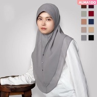 ALMA1DQ Muslim Headscarf, Milk Silk Stretchy Fabric Instant Hijab, Gifts Smooth Stitched Edge Full C