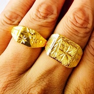 2 Designs Men Women Unisex Watchband Star Style 24K Gold Plated Biscuit Ring