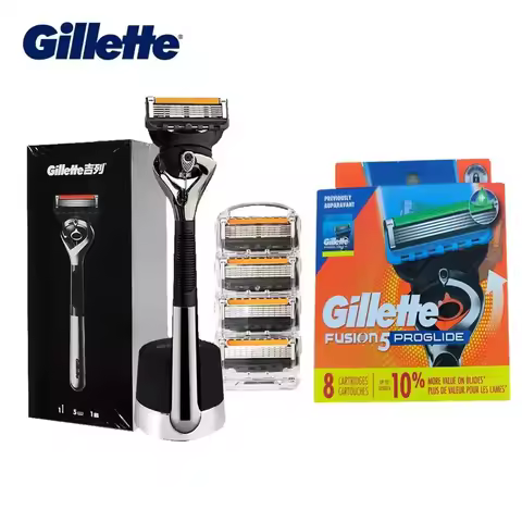 Gillette Razor Fusion Manual Safety Shaver Replacement Head Cassettes 5 Layer Blades for Men Face Ha