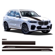 For BMW X5 F15 X5M F85 G05 E70 F95 M Performance Door Side Stripe Skirt Sticker Car Hood Engine Cove