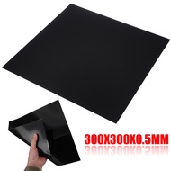 Mayitr 1pc New 300*300*0.5mm Black ABS Plastic Sheet Flexible Smooth Back High Quality