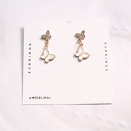 White Butterfly Stud Earrings 6 E2162