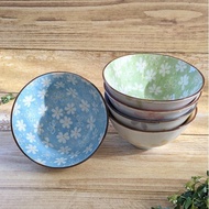 Ready Stock Japan Minoyaki Sakura Series Rice Bowl Multicolor Ceramic Bowl Rice Bowl Standard Bowl R