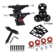 Full Set Double Rocking Skateboard Wheel Combination Package Skateboard Bracket Skateboard Bridge PU