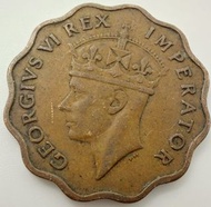 1942年/英屬塞浦路斯/赛普勒斯/喬治六世/1皮阿斯特流通幣/1942/Cyrus/one plastre/Circulation coins/Ref86.