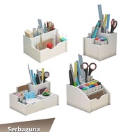 Rumahcantik - Rak Desktop Desk Organizer Penyimpanan Alat Tulis Peralatan Sekolah Tempat Pensil Pulp